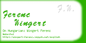 ferenc wingert business card